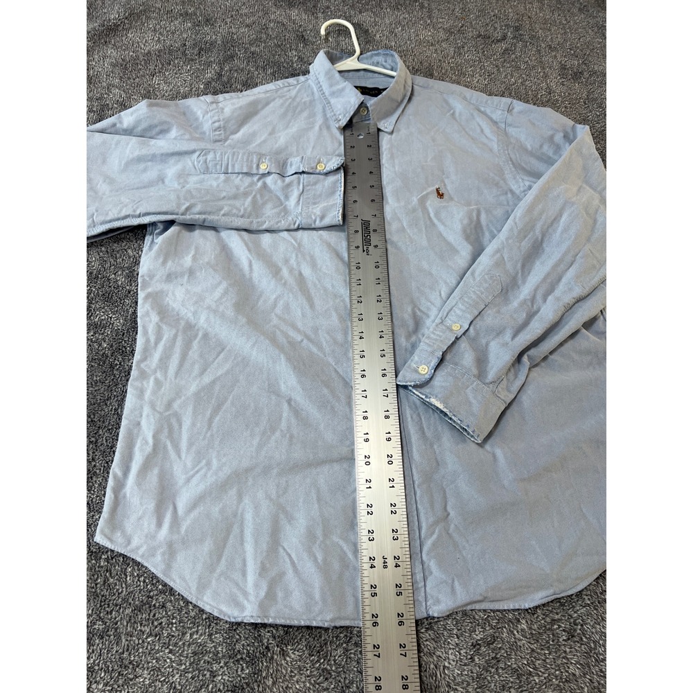 Ralph Lauren Mens XL Light Blue Oxford Button Down Long Sleeve Pony Logo Shirt - Picture 4 of 12